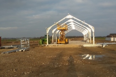 Konstrukcja kaplicy pw. św. Ojca Pio w Rakowiskach 10-11 marca 2020 r.